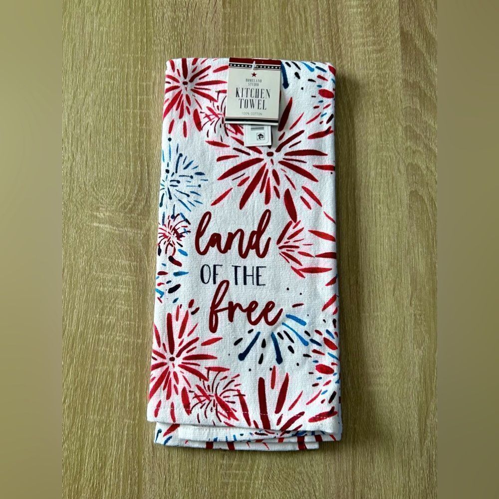 NWT … HOMELAND STUDIO “Land Of The Free” Kitchen Towel